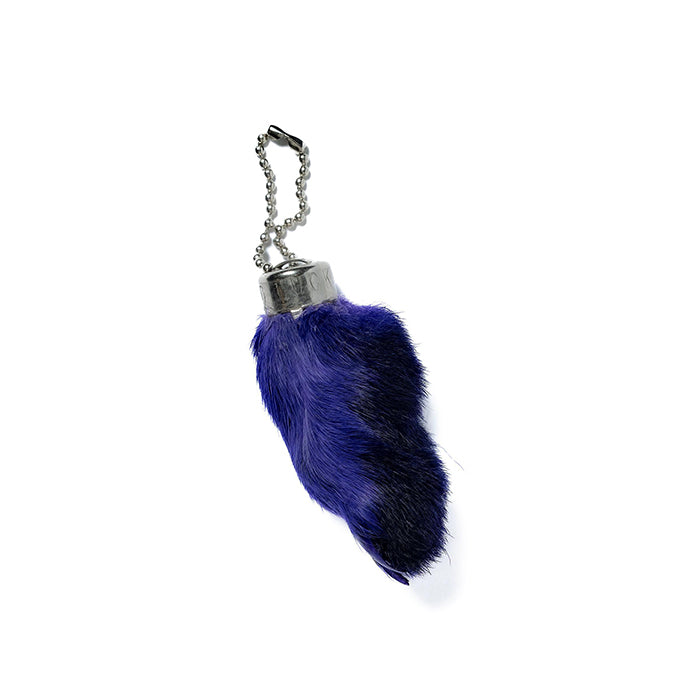 BUCO RABBIT FOOT KEY CHAIN:PURPLE