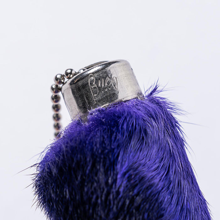 BUCO RABBIT FOOT KEY CHAIN:PURPLE