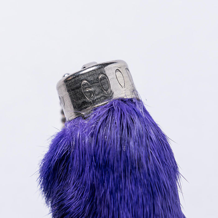 BUCO RABBIT FOOT KEY CHAIN:PURPLE