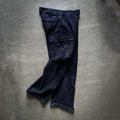WSBTM10 ≪NAVY≫ "MOTOR NEW VINTAGE" WASHABLE HORSE ROUGHOUT CARGO PANTS ウォッシャブルホースラフアウト カーゴパンツ