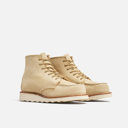 レッドウィング ICON_W STYLE NO.3328 6" Classic Moc 6インチ クラシックモック ラフアウト クリーム レディース ブーツ