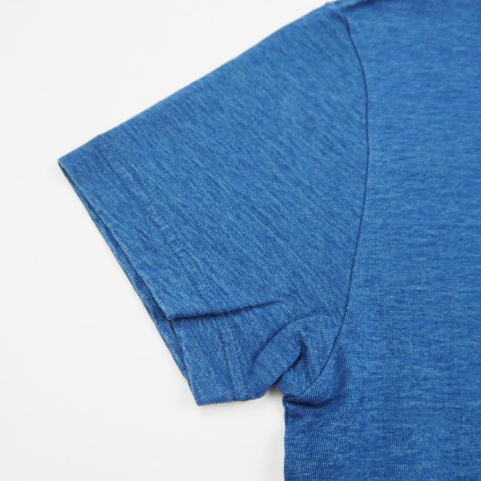 ピュアブルージャパン SS-5011-GRE Indigo Jersey Crew Neck T-s Greencast Indigo インディゴ天竺クルーネックTシャツ グリーンキャストインディゴ 無地 半袖 カットソー リーフ刺繍