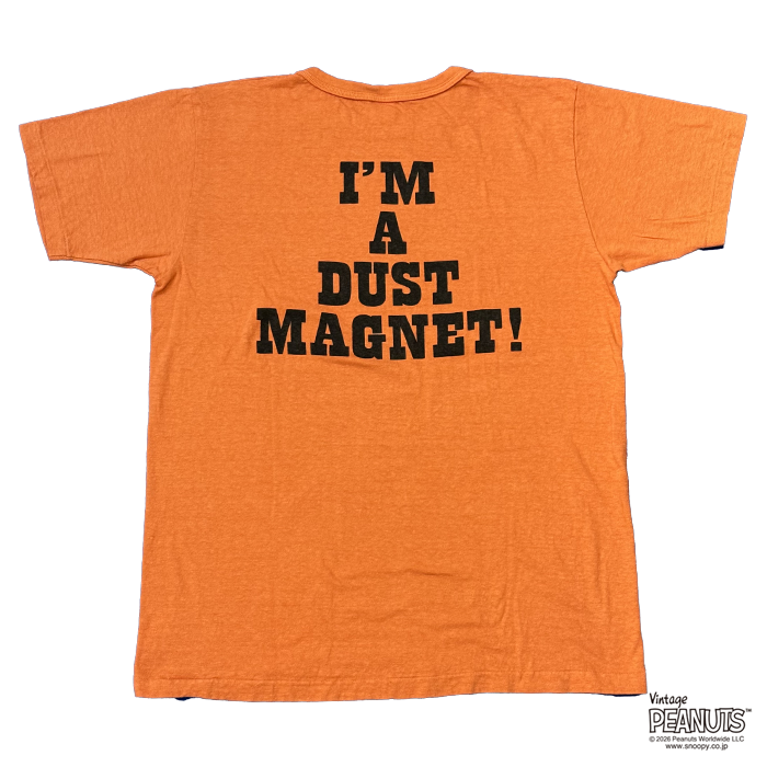 WAREHOUSE & CO. Lot YP126S-5 I'M A DUST MAGNET! (PIG PEN):カフェオレ/オレンジ