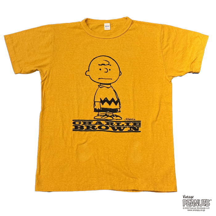 WAREHOUSE & CO. Lot YP126S-2 I NEED ALL THE FRIENDS (CHARLIE BROWN):イエロー/カフェオレ