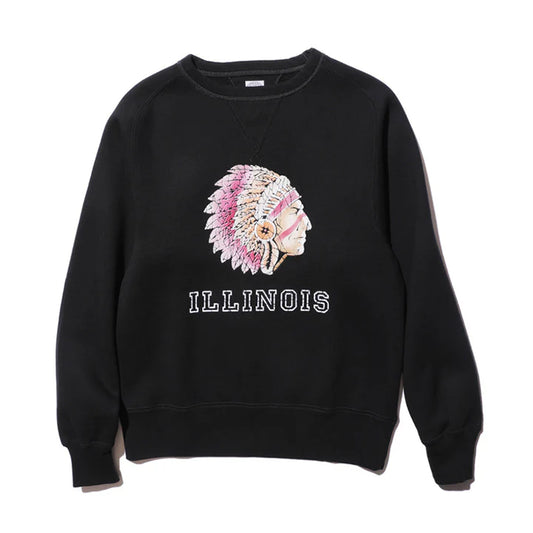 ILLINOIS Flocky Pt Sweat【AB12201】:ブラック