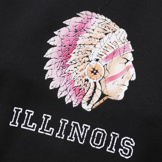 ILLINOIS Flocky Pt Sweat【AB12201】:ブラック