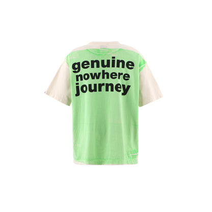 SAINT Mxxxxxx(セントマイケル)×A BATHING APE®(アベイシングエイプ) SM-HR1-0000-C34 / BAPE_SS TEE / HANDPRINT /WHT+GRN