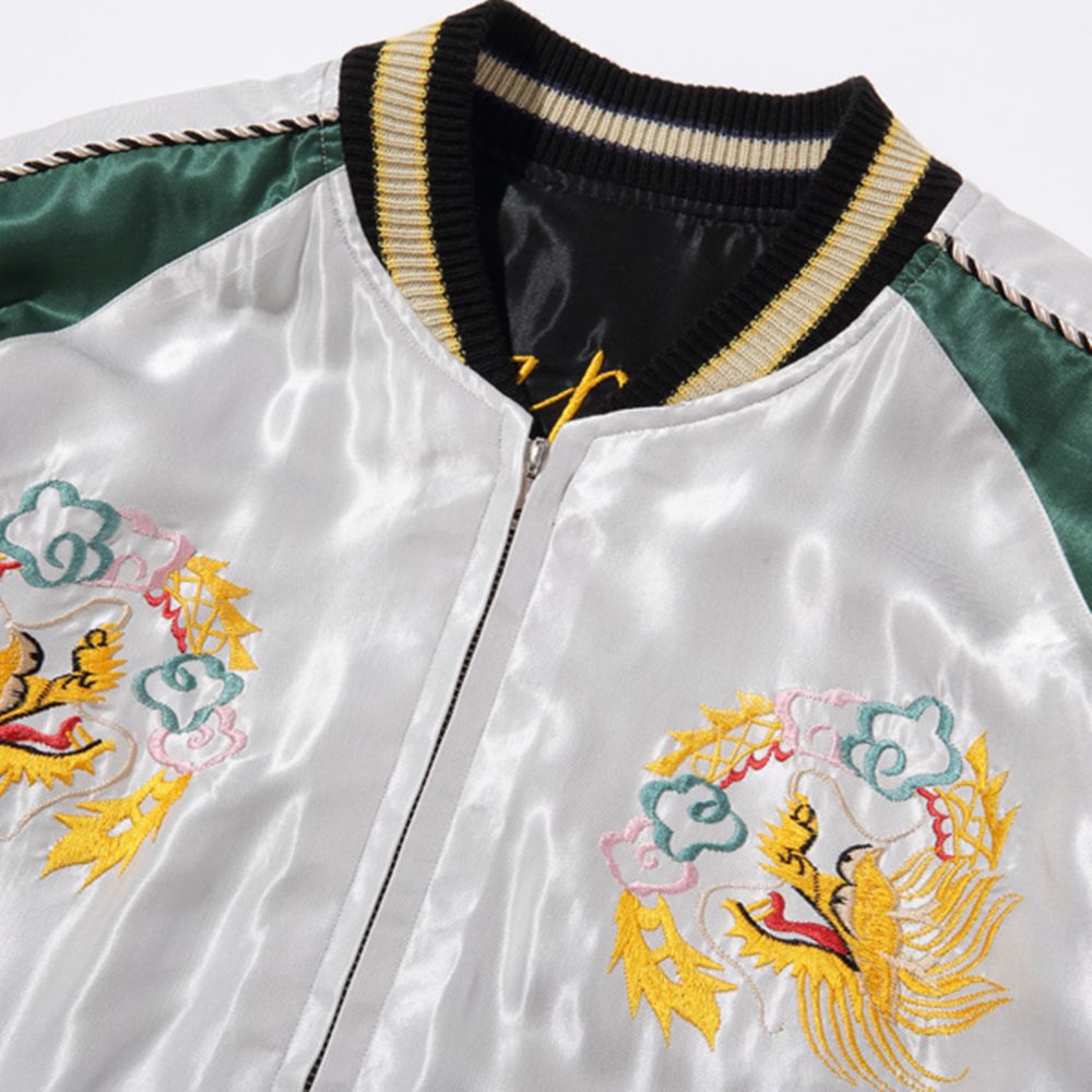 テーラー東洋 Lot No. TT14892-190 Early 1950s Style Acetate Souvenir Jacket “ROARING TIGER” × “LANDSCAPE” シルバー ブラック