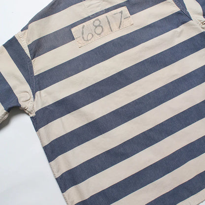 BLUE STRIPE PRISON JACKET AGED プリズナージャケット
