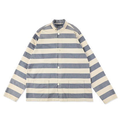 BLUE STRIPE PRISON JACKET AGED プリズナージャケット