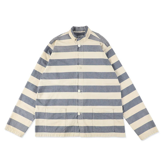 BLUE STRIPE PRISON JACKET AGED プリズナージャケット