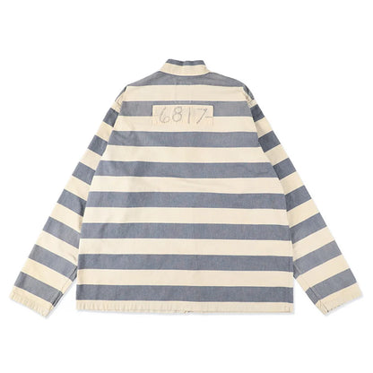 BLUE STRIPE PRISON JACKET AGED プリズナージャケット