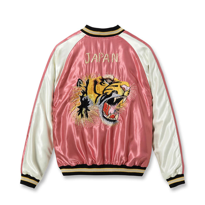 TAILOR TOYO Lot No. TT15972-219 / Mid 1950s Style Acetate Souvenir Jacket “WHITE DRAGON” × “TIGER HEAD”
