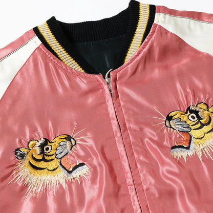 TAILOR TOYO Lot No. TT15972-219 / Mid 1950s Style Acetate Souvenir Jacket “WHITE DRAGON” × “TIGER HEAD”