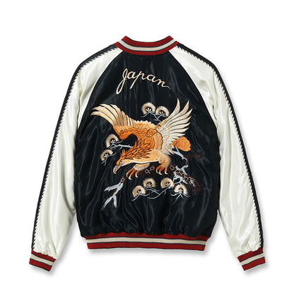 TAILOR TOYO Lot No. TT15972-119 / Early 1950s Style Acetate Souvenir Jacket “EAGLE” × “ROARING TIGER”
