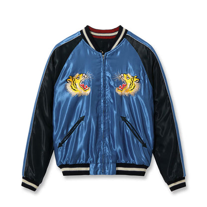 TAILOR TOYO Lot No. TT15972-119 / Early 1950s Style Acetate Souvenir Jacket “EAGLE” × “ROARING TIGER”