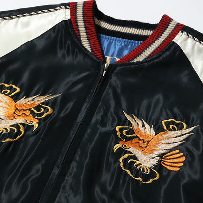 TAILOR TOYO Lot No. TT15972-119 / Early 1950s Style Acetate Souvenir Jacket “EAGLE” × “ROARING TIGER”