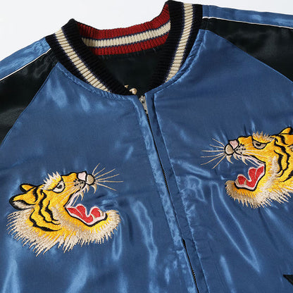 TAILOR TOYO Lot No. TT15972-119 / Early 1950s Style Acetate Souvenir Jacket “EAGLE” × “ROARING TIGER”