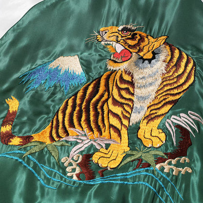 TAILOR TOYO  Lot No. TT15972-145 / Early 1950s Style Acetate Souvenir Jacket “ROARING TIGER” × “EAGLE”