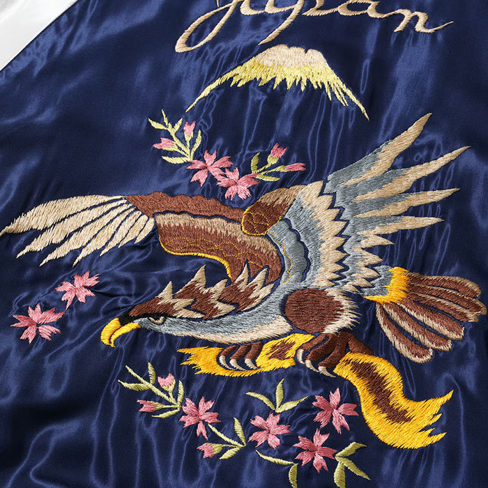 TAILOR TOYO  Lot No. TT15972-145 / Early 1950s Style Acetate Souvenir Jacket “ROARING TIGER” × “EAGLE”