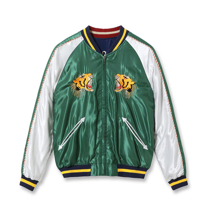 TAILOR TOYO  Lot No. TT15972-145 / Early 1950s Style Acetate Souvenir Jacket “ROARING TIGER” × “EAGLE”