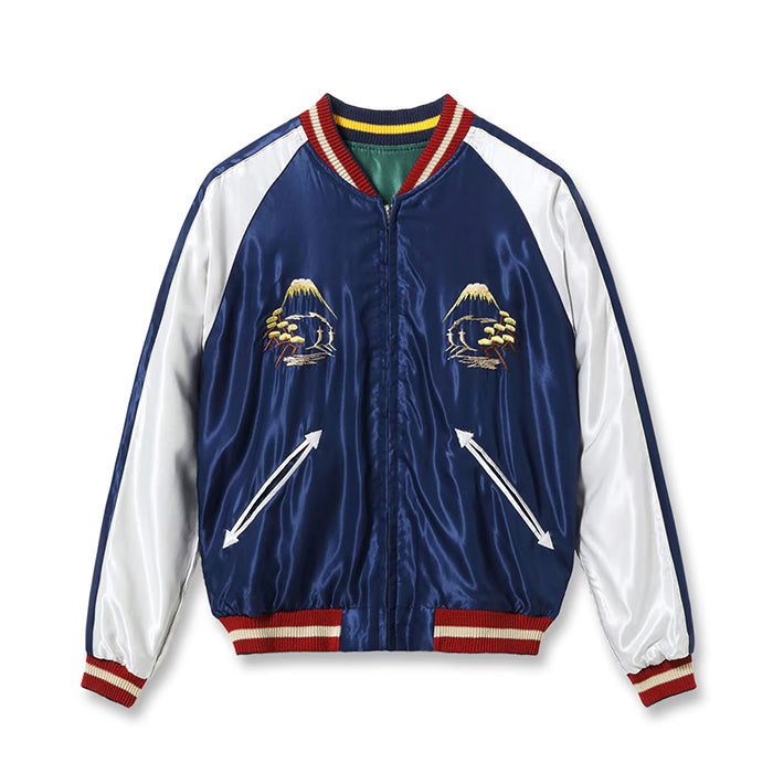 TAILOR TOYO  Lot No. TT15972-145 / Early 1950s Style Acetate Souvenir Jacket “ROARING TIGER” × “EAGLE”