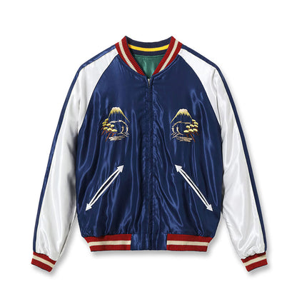TAILOR TOYO  Lot No. TT15972-145 / Early 1950s Style Acetate Souvenir Jacket “ROARING TIGER” × “EAGLE”