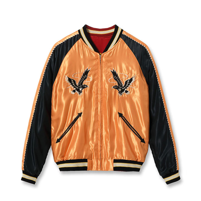 TAILOR TOYO  Lot No. TT15972-159 / Early 1950s Style Acetate Souvenir Jacket “BLACK EAGLE” × “DRAGON HEAD”
