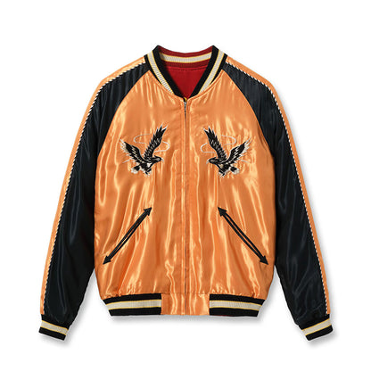 TAILOR TOYO  Lot No. TT15972-159 / Early 1950s Style Acetate Souvenir Jacket “BLACK EAGLE” × “DRAGON HEAD”