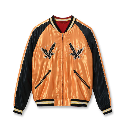 TAILOR TOYO  Lot No. TT15972-159 / Early 1950s Style Acetate Souvenir Jacket “BLACK EAGLE” × “DRAGON HEAD”