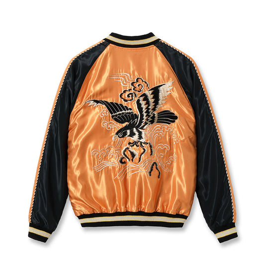 TAILOR TOYO  Lot No. TT15972-159 / Early 1950s Style Acetate Souvenir Jacket “BLACK EAGLE” × “DRAGON HEAD”