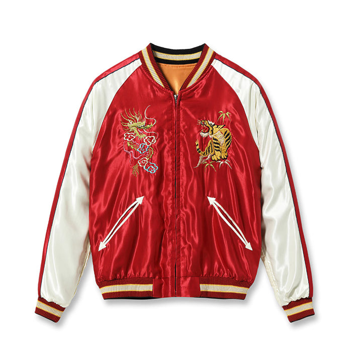 TAILOR TOYO  Lot No. TT15972-159 / Early 1950s Style Acetate Souvenir Jacket “BLACK EAGLE” × “DRAGON HEAD”