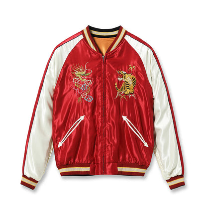 TAILOR TOYO  Lot No. TT15972-159 / Early 1950s Style Acetate Souvenir Jacket “BLACK EAGLE” × “DRAGON HEAD”