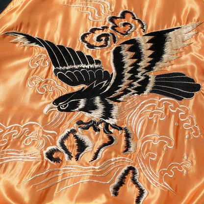 TAILOR TOYO  Lot No. TT15972-159 / Early 1950s Style Acetate Souvenir Jacket “BLACK EAGLE” × “DRAGON HEAD”
