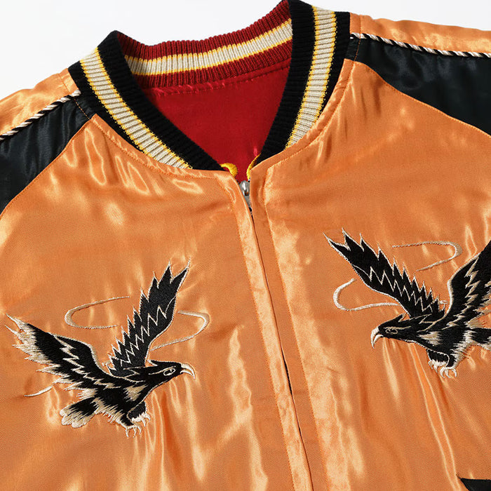 TAILOR TOYO  Lot No. TT15972-159 / Early 1950s Style Acetate Souvenir Jacket “BLACK EAGLE” × “DRAGON HEAD”