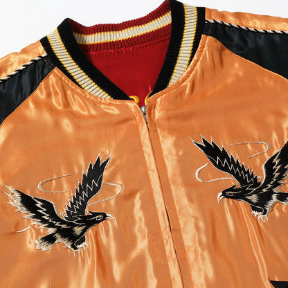 TAILOR TOYO  Lot No. TT15972-159 / Early 1950s Style Acetate Souvenir Jacket “BLACK EAGLE” × “DRAGON HEAD”