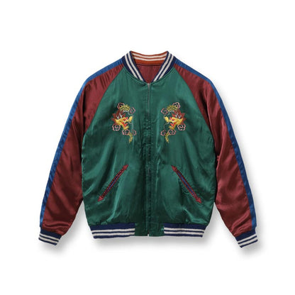 テーラー東洋 Lot No. TT15416-145 Late 1940s Style Acetate Souvenir Jacket “KOSHO & CO.” Special Edition “DRAGON & JAPAN MAP” × “ROARING TIGER”