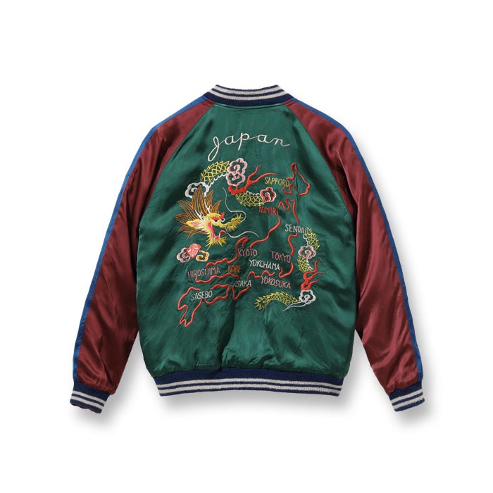 テーラー東洋 Lot No. TT15416-145 Late 1940s Style Acetate Souvenir Jacket “KOSHO & CO.” Special Edition “DRAGON & JAPAN MAP” × “ROARING TIGER”