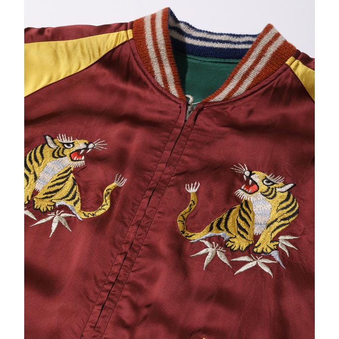 テーラー東洋 Lot No. TT15416-145 Late 1940s Style Acetate Souvenir Jacket “KOSHO & CO.” Special Edition “DRAGON & JAPAN MAP” × “ROARING TIGER”