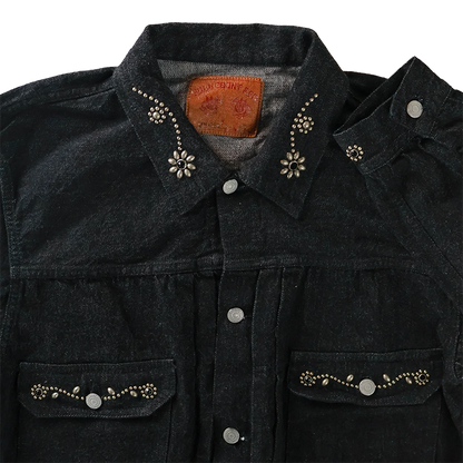 FULL COUNT 2102BKSS-HTC Type 2 On Studs by Zip Stevenson HTC