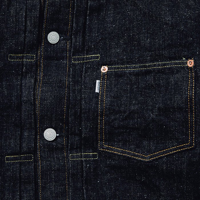 15.5oz TYPE 1 SLUB-NEP DENIM JACKET(3111)