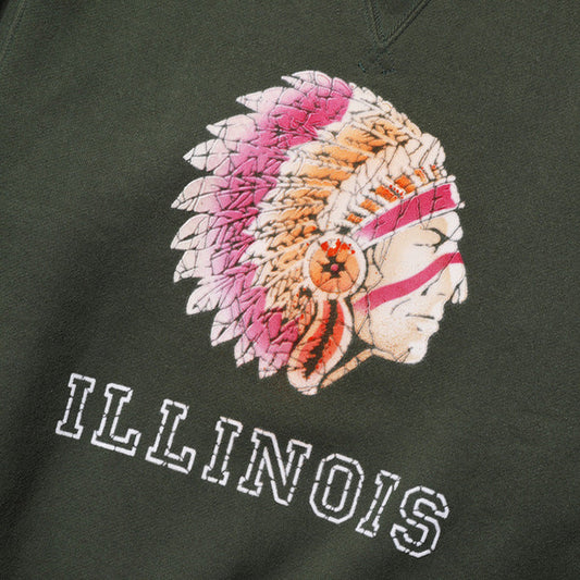 ILLINOIS Flocky Pt Sweat【AB12201】:Grass Green