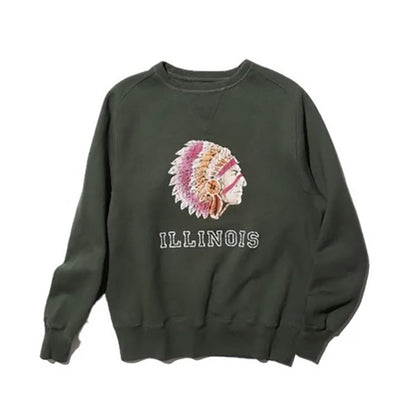 ILLINOIS Flocky Pt Sweat【AB12201】:Grass Green