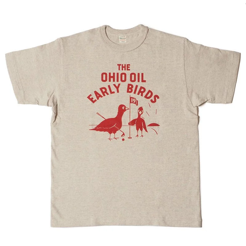 ウエアハウス WHTS-24SU019 Lot 4601 EARLY BIRDS オートミール メンズ 半袖 プリント Tシャツ