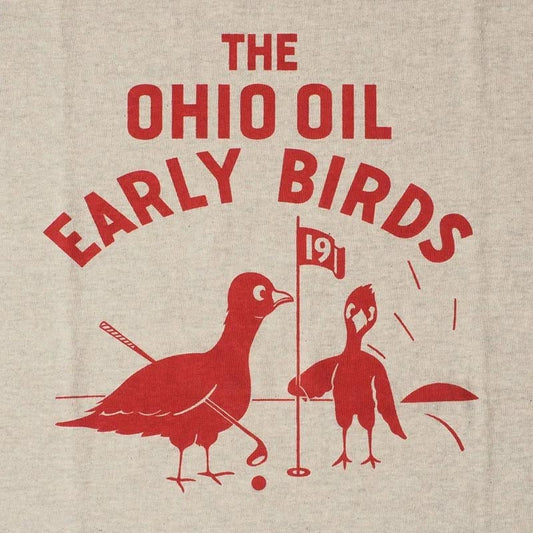 ウエアハウス WHTS-24SU019 Lot 4601 EARLY BIRDS オートミール メンズ 半袖 プリント Tシャツ