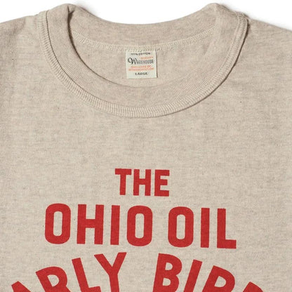 ウエアハウス WHTS-24SU019 Lot 4601 EARLY BIRDS オートミール メンズ 半袖 プリント Tシャツ
