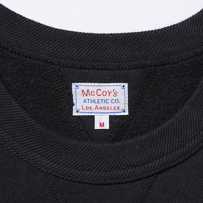 10 OZ. LOOPWHEEL CREWNECK SWEATSHIRT:ブラック