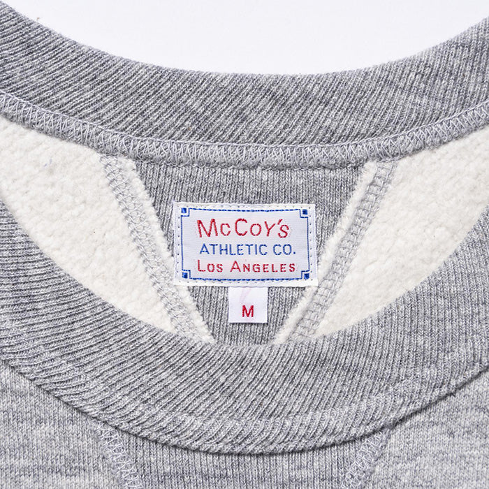 10 OZ. LOOPWHEEL CREWNECK SWEATSHIRT:グレー