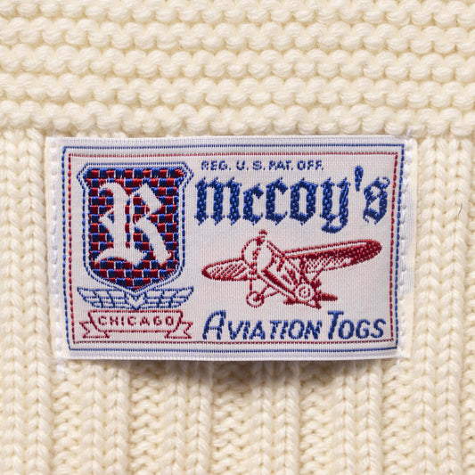 SCARF, WOOL-KNIT:ECRU
