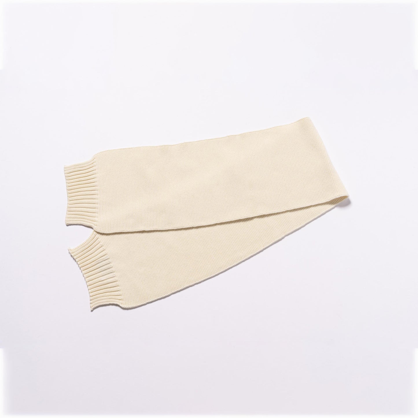 SCARF, WOOL-KNIT:ECRU